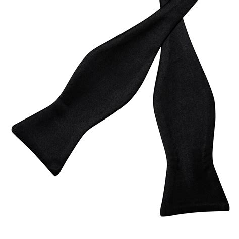 Solid Black Silk Bow Tie – Sophisticated Gentlemen