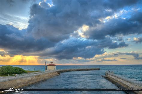 Sunrise Jetty Boynton Beach Florida Ocean Inlet Park | HDR Photography ...