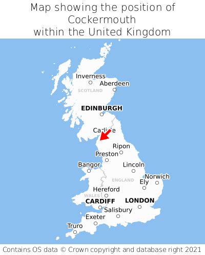 Where is Cockermouth? Cockermouth on a map