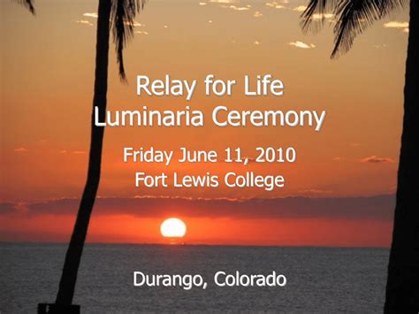 Relay for Life Luminaria Ceremony