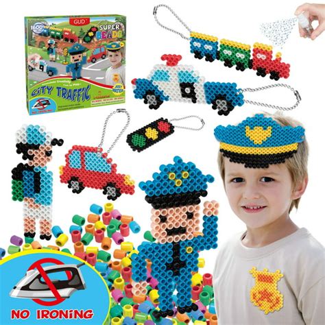 Kids DIY Water Fuse Non Iron Super Beads for Boys Arts and Crafts Toy Set. Boys Indoor Activity ...