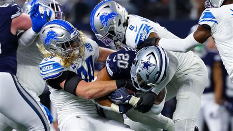 Lions vs. Cowboys snap counts: Detroit leans on LBs to stall Dallas run game