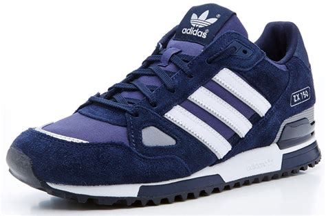 Adidas Trainers Men's ZX750 Suede Trainers Gym Shoes Sneakers Navy/Blue ...