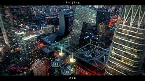 Night View of Beijing CBD Skyline - 北京CBD夜景 - YouTube