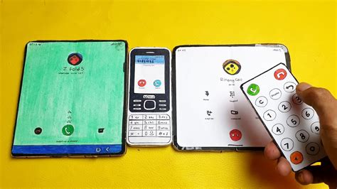 SAMSUNG Z flip 5/NOKIA 6400 4G/Pixel fold,incoming calls with mini remote( stop motion) - YouTube