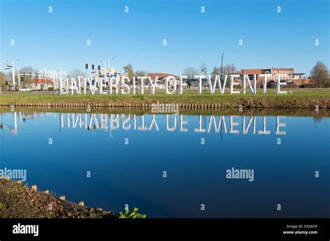 university of twente logo reflected in the water Stock Photo - Alamy