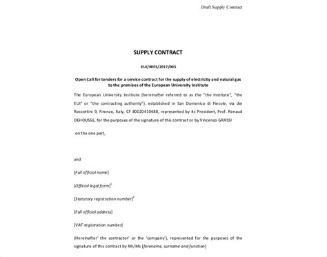 Draft Contract - 11+ Examples, Format, Pdf