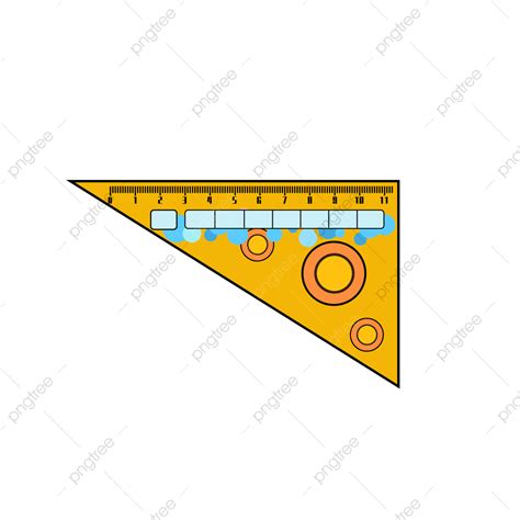 Triangle Ruler Clipart Transparent Background, Original Cute Cartoon ...