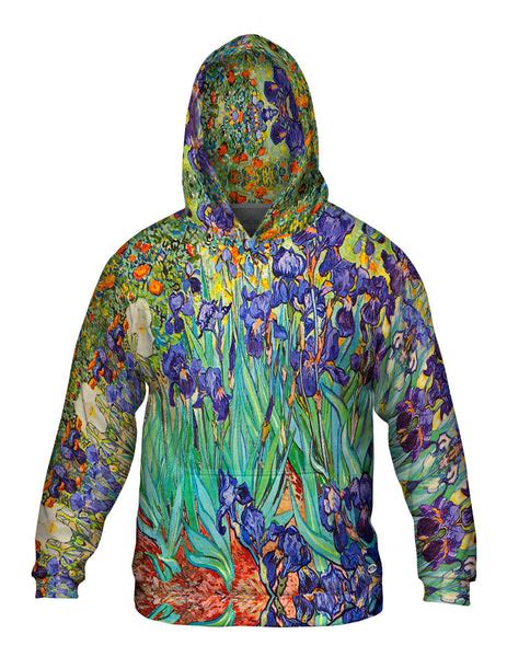 Vincent Van Gogh - Irises (1889) Mens Hoodie Sweater | Yizzam