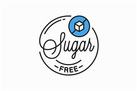 Sugar free logo. Round linear logo., a Food Illustration by PushLogo ...