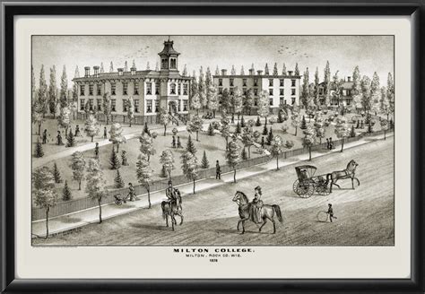 Milton College 1878 - Vintage City Maps