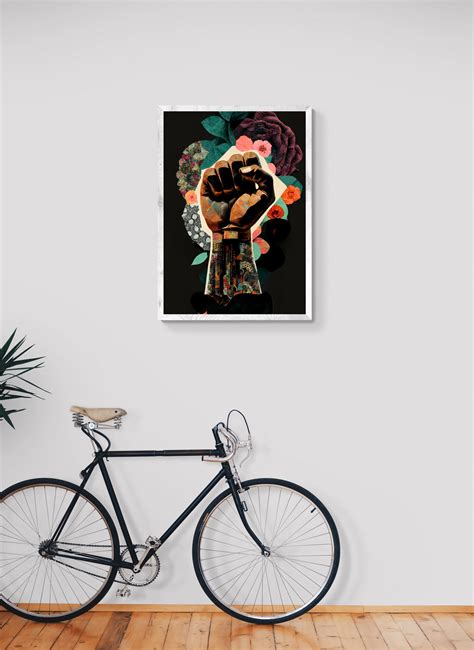 Black Lives Matter Fist BLM Wall Art BLM Poster Afrocentric Wall Decor Black Art Fine Art Print ...