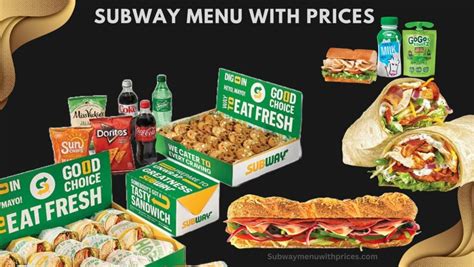 Subway Menu With Prices 2024 (USA) - October