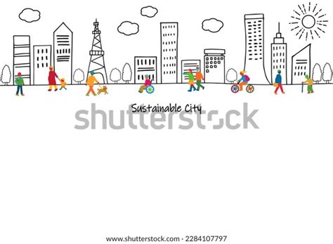 Hand Drawing Sustainable City Sdgs Color Stock Vector (Royalty Free) 2284107797 | Shutterstock