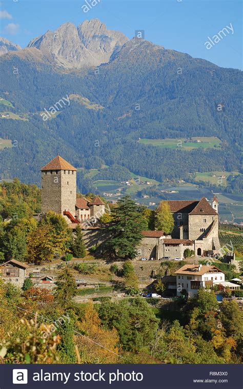 Tyrol Castle in Tirolo, South Tyrol, Italy. Tyrol Castle is home to the ...