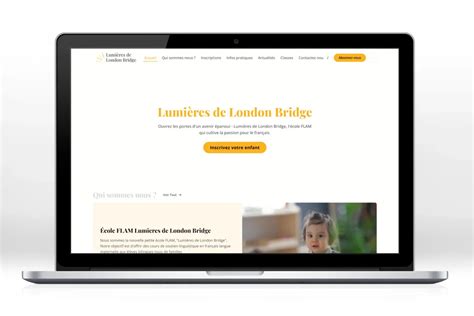 Website creation for the "Lumières de London Bridge" French school in london