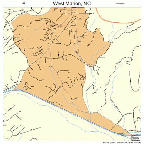 West Marion North Carolina Street Map 3772600