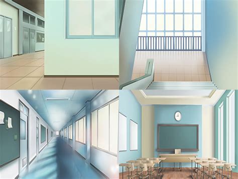 School Visual Novel Backgrounds | 2D テクスチャ＆マテリアル | Unity Asset Store