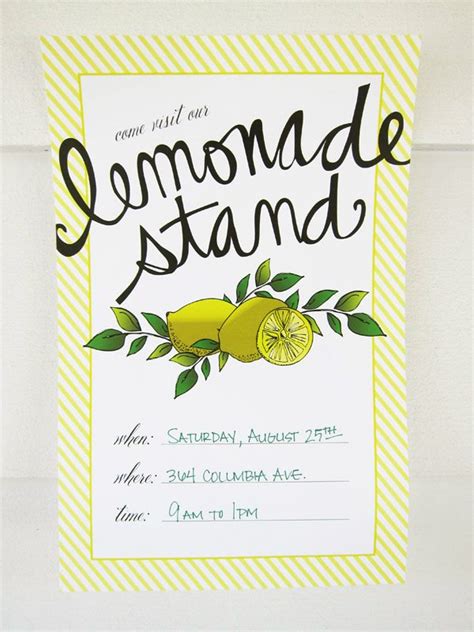 Printable Lemonade Stand Sign - The Sweetest Occasion — The Sweetest Occasion