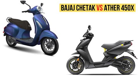 Bajaj Chetak Vs Ather 450X - Specifications Comparison