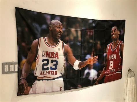 MICHAEL JORDAN KOBE BRYANT Poster Flag Fabric Wall Tapestry Banner 3 x ...