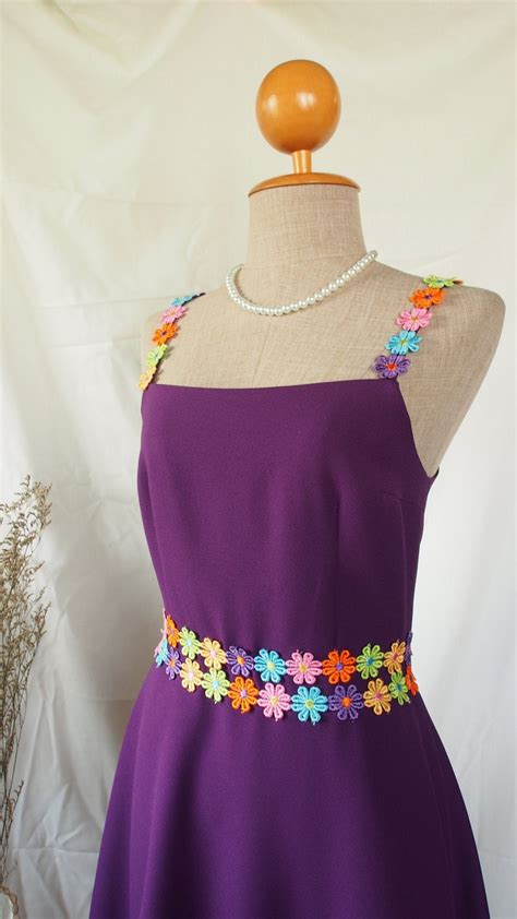 Purple Prom Dress Eggplant Party Dress Vintage Summer Retro - Etsy