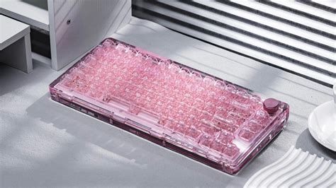 This crystal keyboard has a transparent gasket-mounted design