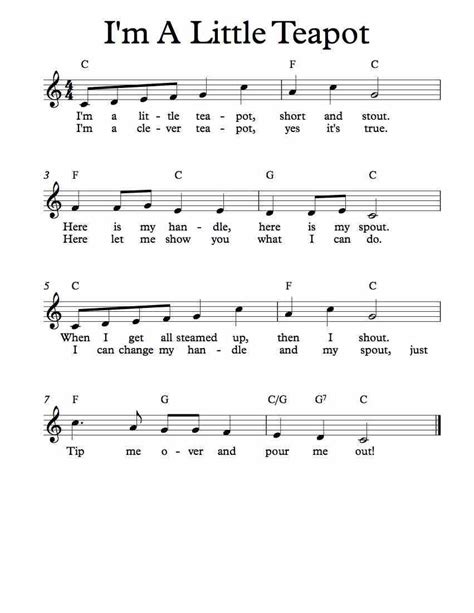 Sheet Music For Kids Free Printable - Image to u