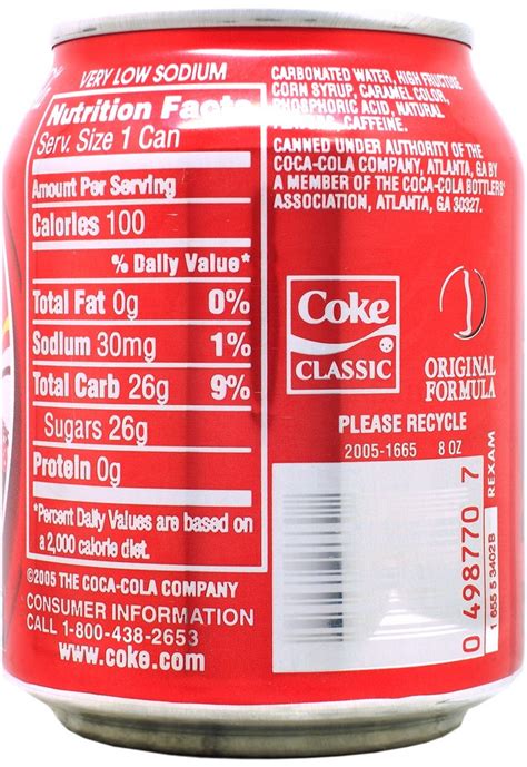 8 Oz Can Of Coke Nutrition Facts – Runners High Nutrition