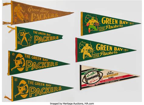 Green Bay Packers Vintage Pennant Lot of 7.... Football | Lot #44230 ...