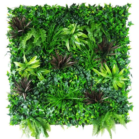 1 x 1m UV Stabilised Coastal Greenery Artificial Vertical Garden Panel ...