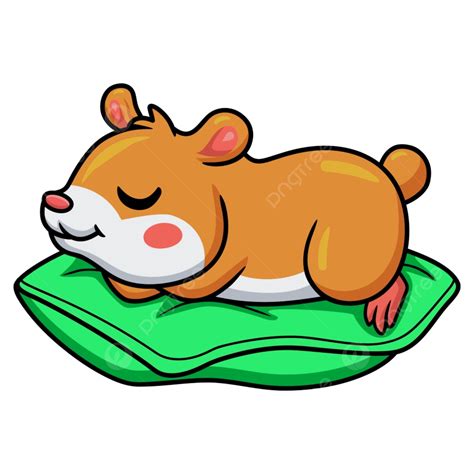 Cute Little Hamster Cartoon Sleeping, Graphic, Sweet, Mascot PNG and ...