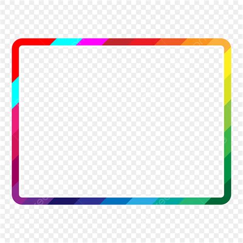 Multi Color Clipart Transparent Background, Multi Color Live Frame Png Vector Clipart, Frame ...