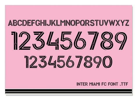 Inter Miami FC Jersey Font .TTF - Etsy