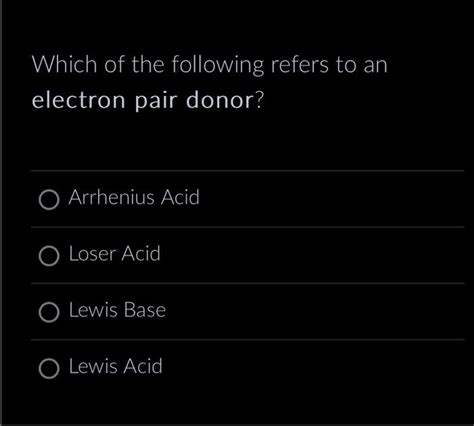 Solved Which of the following refers to an electron pair | Chegg.com