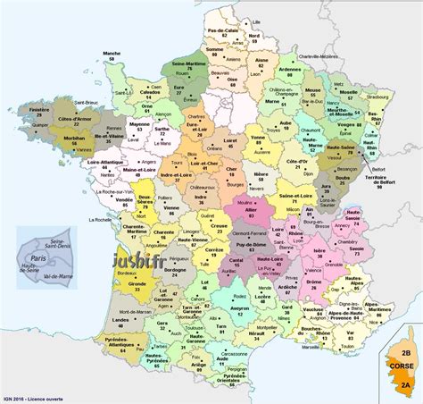 Departement 63 carte de france - altoservices