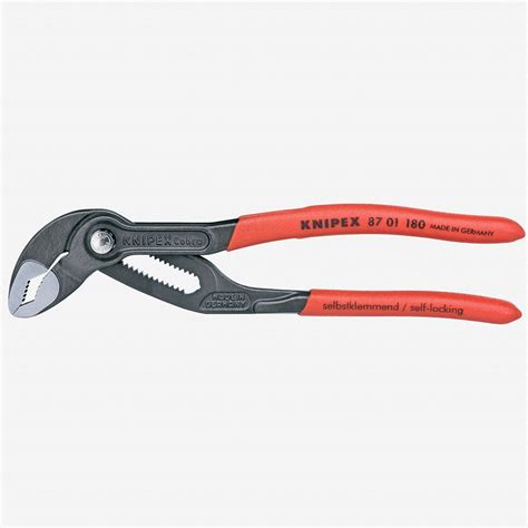 Knipex 87-01-180 7" Cobra Pliers - Plastic Grip