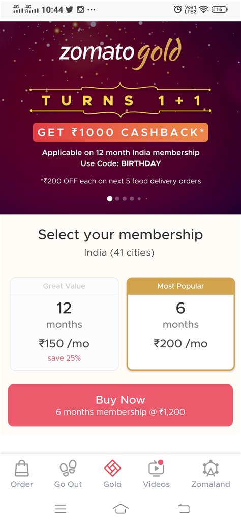 Zomato Gold Membership India: Price, Benefits and Exclusive Promo Codes