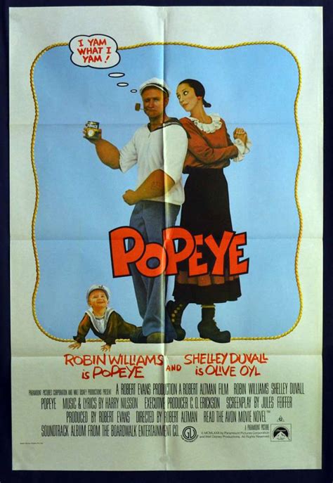 All About Movies - Popeye 1980 One Sheet Movie Poster Robin Williams Shelly Duvall Robert Altman