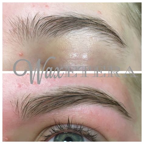 Before and after eyebrow wax — Waxetera