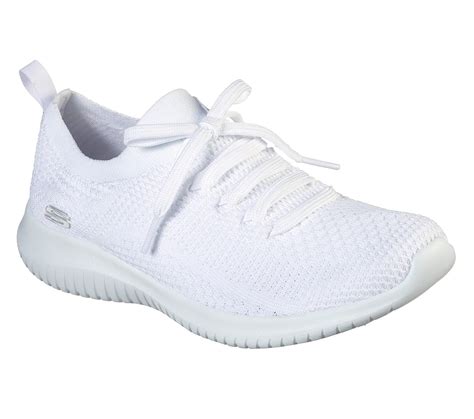 Skechers Women's Ultra Flex - Statements Sneaker, White/Silver, 8 M US - Walmart.com