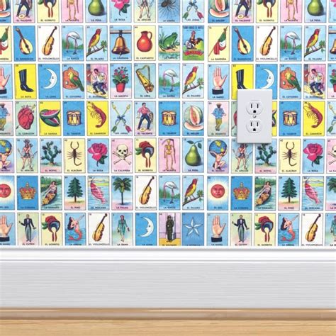 Loteria Wallpaper Loteria By Jellymania Loteria Blue Pink | Etsy