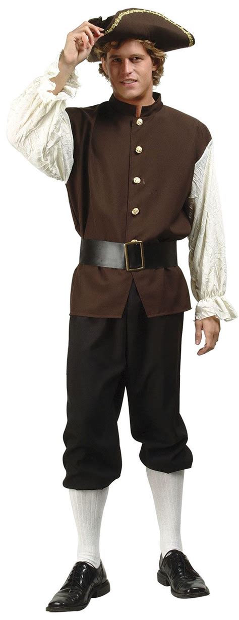 Colonial Man Adult Costume - Colonial Costumes | Mens costumes, Pilgrim costume, Peasant costume