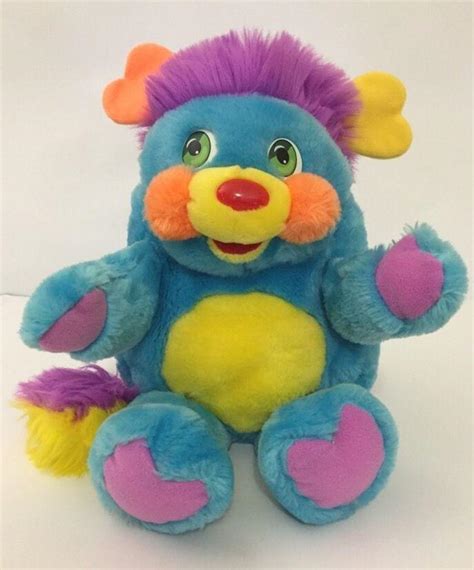 1986 Mattel Popples PC Pretty Cool Popple Blue Plush 13" Vintage 80's Toy EUC | #1823651986