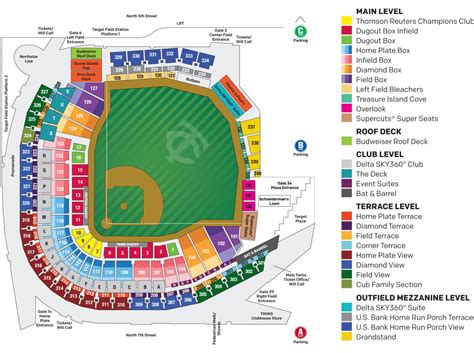 Target Field Seating Map | Minnesota Twins