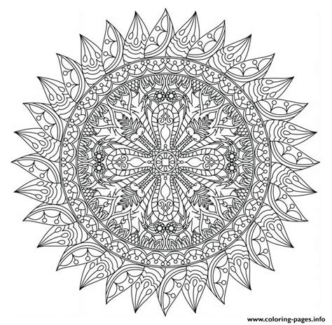 Advanced Mandala Marvelous Adults Coloring Pages Printable