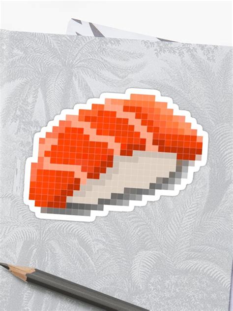 Sushi pixel (only sushi) Sticker by Reyconsola | Cross stitch art, Pixel, Pixel art