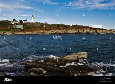 Cape Elizabeth Lighthouse Near Cape Elizabeth Maine Stock Photo - Alamy