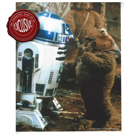 Wicket & R2-D2 10x8 Photo signed by Warwick Davis. – The Signature Shop