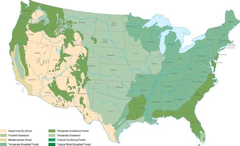 Digital USA Biome map in Adobe Illustrator vector format – Map Resources